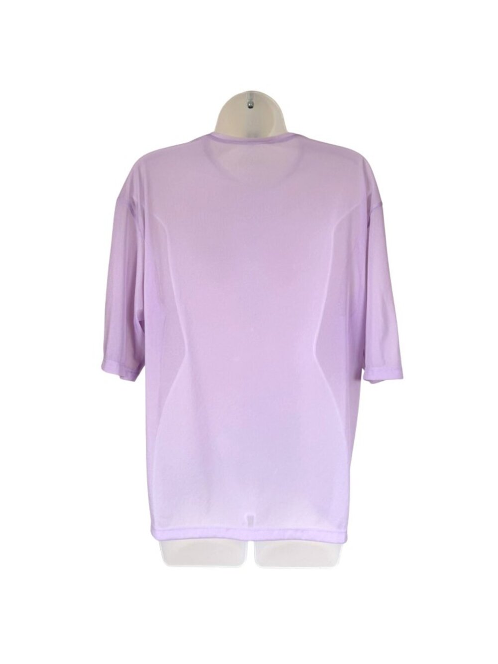 Tibi Sheer Gauze Easy T-Shirt Dusty Lavender Relaxed Fit Women’s - Picture 2 of 8